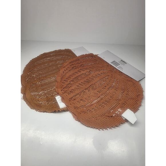 Lot Of 2 (4)*Perfect Harvest Pumpkin Lace Doilies*11.8 in* Orange*Fall*New - Picture 2 of 3